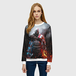 Свитшот женский God of War Кратос, цвет: 3D-белый — фото 2