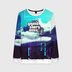 Женский свитшот GTA6 glitch pattern