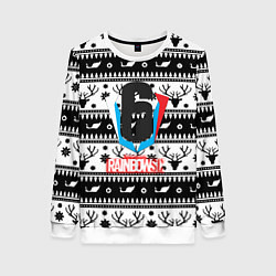 Женский свитшот Rainbow six winter pattern