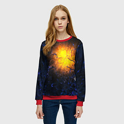 Свитшот женский Абстракция зарождение звезды, цвет: 3D-красный — фото 2