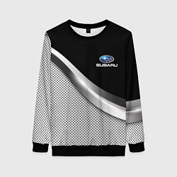 Свитшот женский Subaru metal steel, цвет: 3D-черный