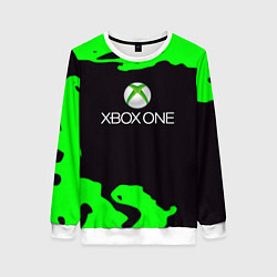 Свитшот женский Xbox fire green, цвет: 3D-белый