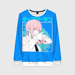 Свитшот женский Макима персонаж Человек-бензопила, цвет: 3D-белый