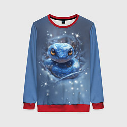 Свитшот женский Змея с большими глазами, цвет: 3D-красный