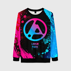 Свитшот женский Linkin Park 2024 - neon gradient, цвет: 3D-черный