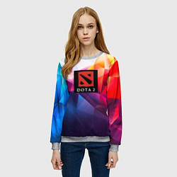 Свитшот женский DOTA geometry neon, цвет: 3D-меланж — фото 2