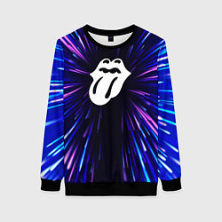 Свитшот женский Rolling Stones neon energy, цвет: 3D-черный