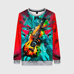 Женский свитшот Электрогитара в красках