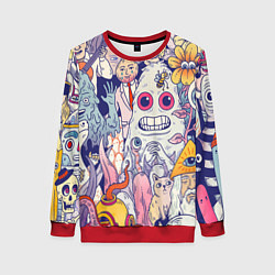 Женский свитшот Психоделические монстры