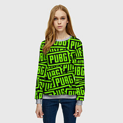 Свитшот женский PUBG pattern game, цвет: 3D-меланж — фото 2