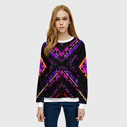Свитшот женский Marshmello geometry neon, цвет: 3D-белый — фото 2