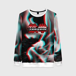 Свитшот женский Tekken fire glitch, цвет: 3D-белый