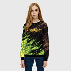 Свитшот женский Horizon: Zero Dawn краски, цвет: 3D-черный — фото 2