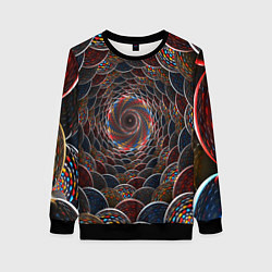 Женский свитшот Оптические волны абстракция