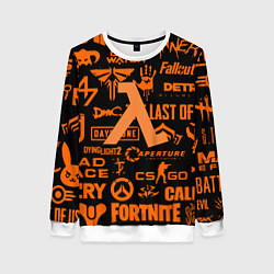 Женский свитшот Half-life pattern game