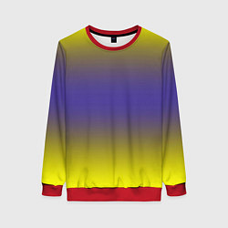 Женский свитшот Градиент жёлто серый