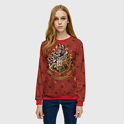 Свитшот женский Факультеты Хогвартса, цвет: 3D-красный — фото 2