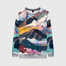 Свитшот женский Искусство гор, цвет: 3D-меланж