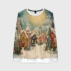 Женский свитшот Милый новогодний городок