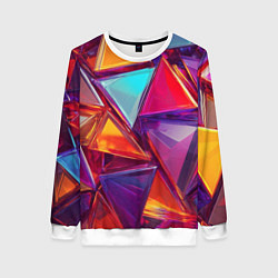 Женский свитшот Разноцветные треугольники 2