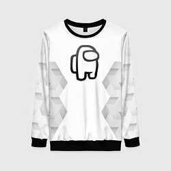 Свитшот женский Among Us white poly, цвет: 3D-черный