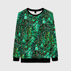 Женский свитшот Змеиная зелёная кожа