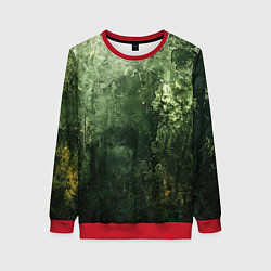 Женский свитшот Зеленый камуфляж с эффектом старины