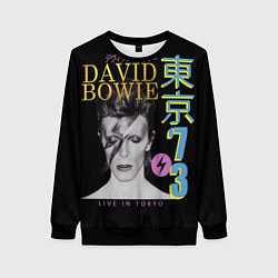 Свитшот женский David Bowie - Tokyo 1973, цвет: 3D-черный
