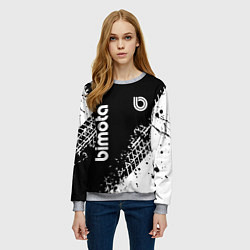 Свитшот женский Bimoto - следы от шин, цвет: 3D-меланж — фото 2