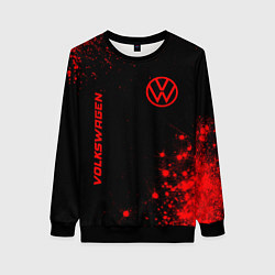 Женский свитшот Volkswagen - red gradient вертикально