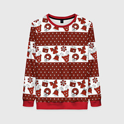 Женский свитшот Новогодний паттерн