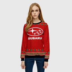 Свитшот женский Subaru new year, цвет: 3D-черный — фото 2