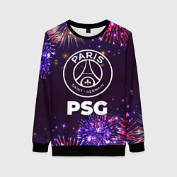 Свитшот женский Праздничный PSG, цвет: 3D-черный