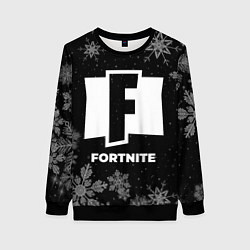 Свитшот женский Снежный Fortnite, цвет: 3D-черный