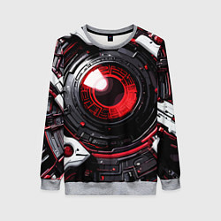 Женский свитшот Красная сфера киберпанк