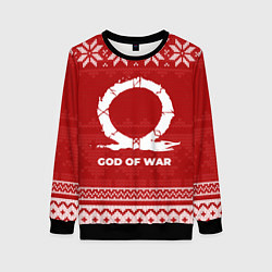 Свитшот женский Новогодний God of War, цвет: 3D-черный