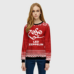 Свитшот женский Новогодний Led Zeppelin, цвет: 3D-черный — фото 2