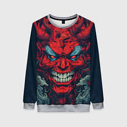 Свитшот женский Red demon Oni, цвет: 3D-меланж
