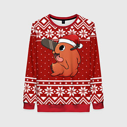 Свитшот женский Почита новогодний свитер, цвет: 3D-красный
