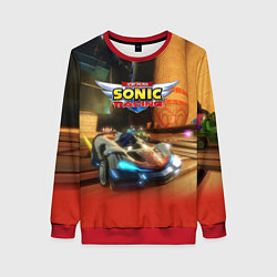 Свитшот женский Team Sonic racing - video game, цвет: 3D-красный