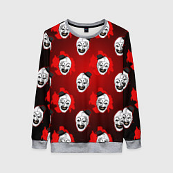 Женский свитшот Funny clown Art in blood