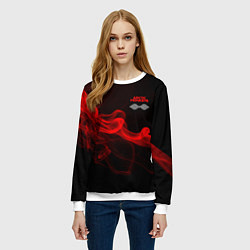 Свитшот женский Arctic Monkeys - красный дым, цвет: 3D-белый — фото 2