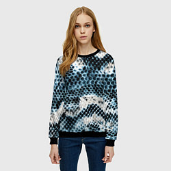 Свитшот женский Из кожи змеи, цвет: 3D-черный — фото 2