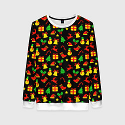 Женский свитшот Новогодний калейдоскоп