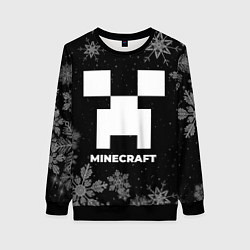 Свитшот женский Снежный Minecraft, цвет: 3D-черный