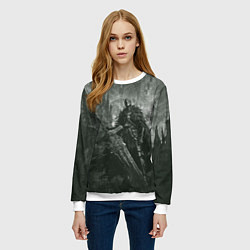 Свитшот женский Рыцарь с большим мечом, цвет: 3D-белый — фото 2