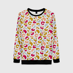 Женский свитшот Разноцветный леопардовый узор