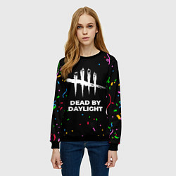 Свитшот женский Dead by Daylight конфети, цвет: 3D-черный — фото 2