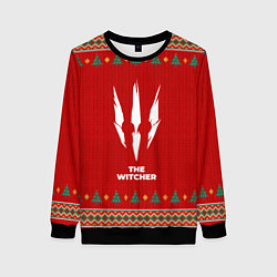 Свитшот женский The Witcher new year, цвет: 3D-черный