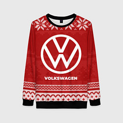 Свитшот женский Новогодний Volkswagen, цвет: 3D-черный